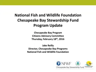 Chesapeake Bay Stewardship Fund Programs Update 2016