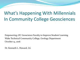 Millennial Trends in Community College Geosciences