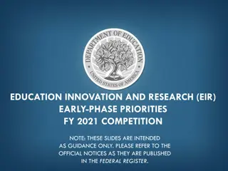 Innovation and Research Priorities for Education - FY 2021 Competition