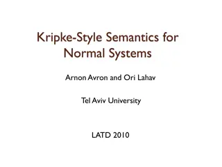 Kripke-Style Semantics for Normal Gentzen Systems and Examples