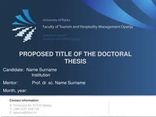 Creating a Doctoral Thesis Topic Presentation
