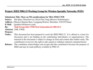 Enhancing NB Considerations for UWB in Wireless Networks