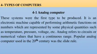 Types of Computers: Analog, Digital, Hybrid, Desktop, Laptop, Server