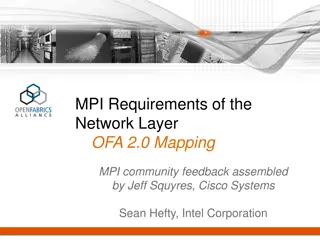 MPI Network Layer Requirements for Efficient Communication