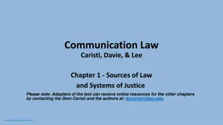Sources of Law and Legal Systems in Communication