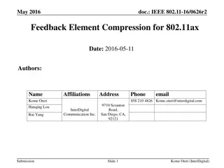 IEEE 802.11ax Feedback Element Compression