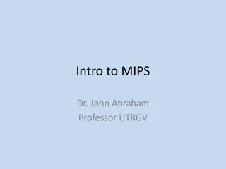 Introduction to MIPS and Program Setup for Assembly Coding