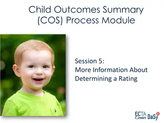 Child Outcomes Summary Process for Rating Determination