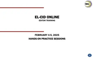 Hands-On Online Editor Training: Enhancements and Agenda Highlights