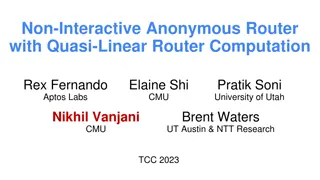 Non-Interactive Anonymous Router and Anonymity Notions in NIAR