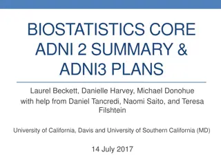 Biomarkers for Prediction and Progression in MCI and AD