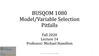 Avoiding Model Selection Pitfalls in Regression Analysis