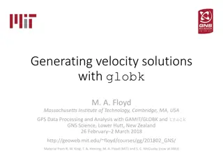 Basics of Velocity Solutions with GLOBK