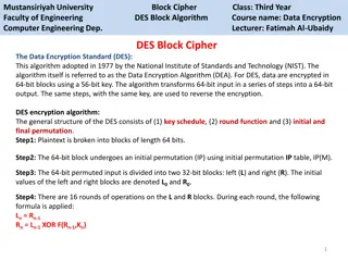 DES Block Algorithm in Computer Engineering