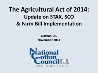 Agricultural Act of 2014: Cotton Transition Programs and Revenue Insurance