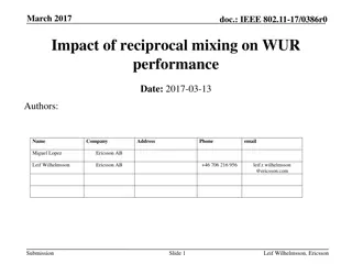 Impact of Reciprocal Mixing on WUR Performance Analysis