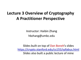 Overview of Cryptography: A Practitioner's Perspective with Haibin Zhang