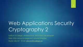 Web Applications Security Cryptography at TalTEch IT College