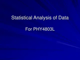 Statistical Analysis of Data in Experimental Physics