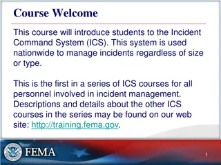 Introduction to Incident Command System (ICS) Training Course