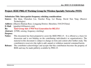 Intra-packet Frequency Stitching Considerations for Wireless Specialty Networks