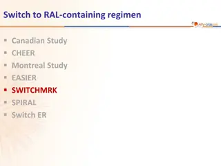 Switch to RAL-containing Regimen in Canadian Study CHEER Montreal Study EASIER SWITCHMRK SPIRAL