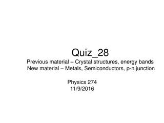 Crystal Structures, Energy Bands, and Semiconductors Overview