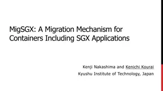 Secure Container Migration for SGX Applications