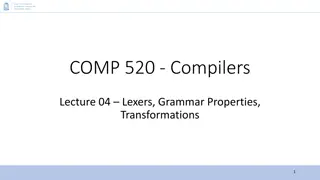 Lexical Analysis in Compiler Construction