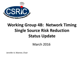 Network Timing Solutions and Recommendations Update