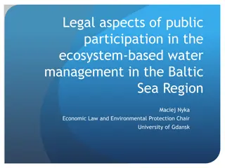 Ecosystem-Based Water Management in Baltic Sea Region - Legal Aspects and Public Participation