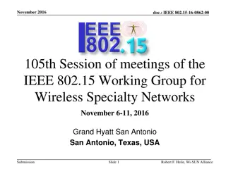IEEE 802.15 Working Group Meeting - November 2016 Summary