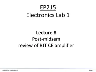 BJT CE Amplifier Circuit Design in Electronics Lab