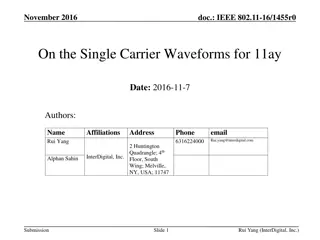 Single Carrier Waveforms for 11ay: Feasibility and Performance Comparison