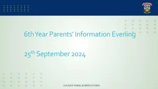 6th Year Parents Information Evening & Leaving Certificate Applied Program Details