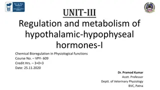 Regulation and Metabolism of Hypothalamic-Hypophyseal Hormones