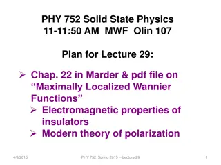 Electromagnetic Properties of Insulating Materials in Solid-State Physics
