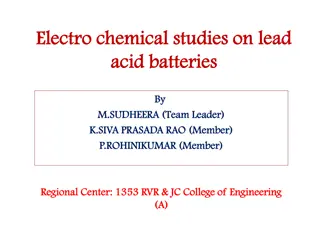 Lead Acid Battery Electrochemical Studies: Tafel Polarization & Corrosion Rate