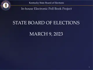 Kentucky State Board of Elections In-house Electronic Poll Book Project