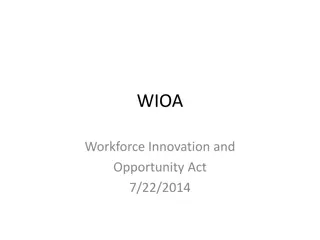 Overview of Workforce Innovation and Opportunity Act (WIOA)