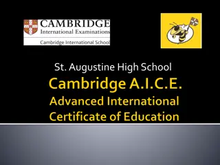 Rigorous Advanced Studies Program at St. Augustine High School