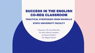 Practical Strategies for Success in English Classroom at Nicholls State University