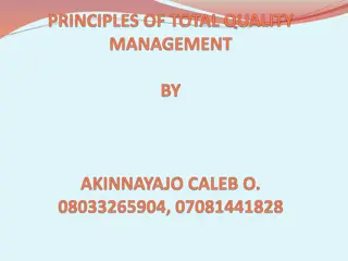Total Quality Management (TQM): Origins, Concepts, and Elements