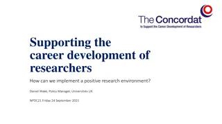 Implementing Positive Research Environment for Career Development of Researchers