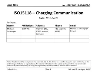 IEEE 802.19-16/0072r0 ISO15118 Charging Communication Insights