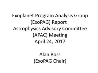 Exoplanet Program Analysis and Study Groups Overview