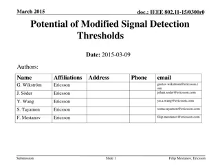 Investigating Signal Detection Threshold Effects in IEEE 802.11