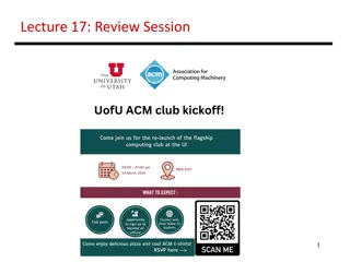 Review Session for Midterm Exam: Modern Trends and Performance Measures