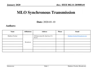Synchronous Transmission in IEEE 802.11-20/0081r0