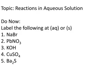 Reactions in Aqueous Solutions